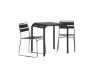 Imagine Borneo Cafetable Aluminium - Black / Kvadrat 70*70* +Lina Dining Chair - Black _2