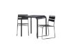 Imagine Borneo Cafetable Aluminium - Black / Kvadrat 70*70* +Lina Dining Chair - Black _2