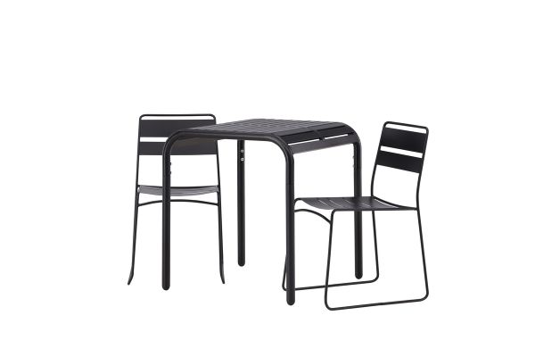 Imagine Borneo Cafetable Aluminium - Black / Kvadrat 70*70* +Lina Dining Chair - Black _2