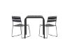 Imagine Borneo Cafetable Aluminium - Black / Kvadrat 70*70* +Lina Dining Chair - Black _2