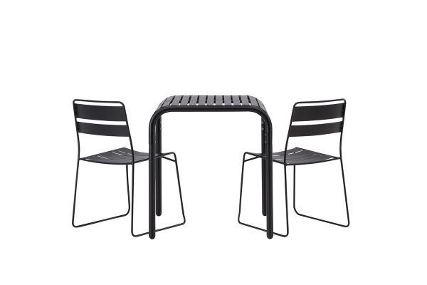 Imagine Borneo Cafetable Aluminium - Black / Kvadrat 70*70* +Lina Dining Chair - Black _2