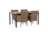 Imagine Break Diningtable Alumnium - Black / Nature Rectangular 90*150* +Malina Diningchair Alumnium - Nature / Wicker _4