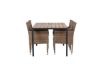 Imagine Break Diningtable Alumnium - Black / Nature Rectangular 90*150* +Malina Diningchair Alumnium - Nature / Wicker _4