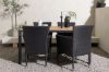 Imagine Masa de dining Break Aluminiu - Negru / Natural Rectangular 90*150* + Scaun de dining Malina Aluminiu - Negru / Ratan _4