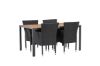 Imagine Masa de dining Break Aluminiu - Negru / Natural Rectangular 90*150* + Scaun de dining Malina Aluminiu - Negru / Ratan _4