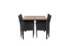 Imagine Masa de dining Break Aluminiu - Negru / Natural Rectangular 90*150* + Scaun de dining Malina Aluminiu - Negru / Ratan _4