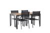 Imagine Masa de dining Break Aluminiu - Negru / Natur Rectangular 90*150* + Scaun empilabil Copacabana - Negru/Negru - Înlocuiește 4131-408 _4