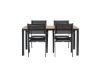 Imagine Masa de dining Break Aluminiu - Negru / Natur Rectangular 90*150* + Scaun empilabil Copacabana - Negru/Negru - Înlocuiește 4131-408 _4