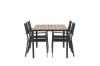 Imagine Masa de dining Break Aluminiu - Negru / Natur Rectangular 90*150* + Scaun empilabil Copacabana - Negru/Negru - Înlocuiește 4131-408 _4