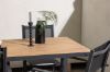 Imagine Masa de dining Break Aluminiu - Negru / Natur Rectangular 90*150* + Scaun empilabil Copacabana - Negru/Negru - Înlocuiește 4131-408 _4