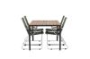 Imagine Break Diningtable Alumnium - Black / Nature Rectangular 90*150* +Bois Diningchair Steel - Silver / Green Rope _4