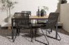 Imagine Break Diningtable Alumnium - Black / Nature Rectangular 90*150* +Bois Diningchair Steel - Black / Dark Grey Rope _4