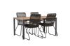 Imagine Break Diningtable Alumnium - Black / Nature Rectangular 90*150* +Bois Diningchair Steel - Black / Dark Grey Rope _4