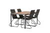 Imagine Break Diningtable Alumnium - Black / Nature Rectangular 90*150* +Bois Diningchair Steel - Black / Dark Grey Rope _4