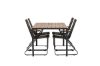 Imagine Break Diningtable Alumnium - Black / Nature Rectangular 90*150* +Bois Diningchair Steel - Black / Dark Grey Rope _4