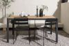 Imagine Masa de dining Break Aluminiu - Negru / Natur Rectangular 90*150* + Scaun de dining Lina - Negru _4