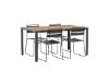 Imagine Masa de dining Break Aluminiu - Negru / Natur Rectangular 90*150* + Scaun de dining Lina - Negru _4