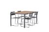 Imagine Masa de dining Break Aluminiu - Negru / Natur Rectangular 90*150* + Scaun de dining Lina - Negru _4