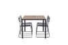 Imagine Masa de dining Break Aluminiu - Negru / Natur Rectangular 90*150* + Scaun de dining Lina - Negru _4