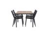 Imagine Masa de dining Break Aluminiu - Negru / Natural Rectangular 90*150* +Scaun de dining Peking Aluminiu - Negru / _4