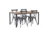 Imagine Masa de dining Break Aluminiu - Negru / Natural Rectangular 90*150* + Taburete de dining Tablas Aluminiu - Negru / _4