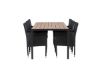 Imagine Rupt Diningtable Alumnium - Negru / Natur Rectangular 90*200* +Malina Diningchair Alumnium - Negru / Ratan _6