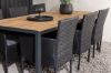 Imagine Rupt Diningtable Alumnium - Negru / Natur Rectangular 90*200* +Malina Diningchair Alumnium - Negru / Ratan _6