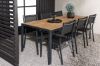 Imagine Masa de dining Break Aluminiu - Negru / Natur Rectangular 90*200* + Scaun empilabil Copacabana - Negru/ Negru - Înlocuiește 4131-408 _6