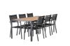 Imagine Masa de dining Break Aluminiu - Negru / Natur Rectangular 90*200* + Scaun empilabil Copacabana - Negru/ Negru - Înlocuiește 4131-408 _6