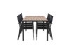 Imagine Masa de dining Break Aluminiu - Negru / Natur Rectangular 90*200* + Scaun empilabil Copacabana - Negru/ Negru - Înlocuiește 4131-408 _6