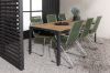 Imagine Break Diningtable Alumnium - Black / Nature Rectangular 90*200* +Bois Diningchair Steel - Silver / Green Rope _6