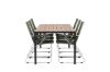 Imagine Break Diningtable Alumnium - Black / Nature Rectangular 90*200* +Bois Diningchair Steel - Silver / Green Rope _6