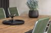 Imagine Break Diningtable Alumnium - Black / Nature Rectangular 90*200* +Bois Diningchair Steel - Silver / Green Rope _6