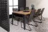 Imagine Break Diningtable Alumnium - Black / Nature Rectangular 90*200* +Bois Diningchair Steel - Black / Dark Grey Rope _6