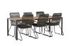 Imagine Break Diningtable Alumnium - Black / Nature Rectangular 90*200* +Bois Diningchair Steel - Black / Dark Grey Rope _6