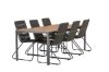 Imagine Break Diningtable Alumnium - Black / Nature Rectangular 90*200* +Bois Diningchair Steel - Black / Dark Grey Rope _6