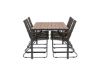 Imagine Break Diningtable Alumnium - Black / Nature Rectangular 90*200* +Bois Diningchair Steel - Black / Dark Grey Rope _6