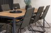 Imagine Break Diningtable Alumnium - Black / Nature Rectangular 90*200* +Bois Diningchair Steel - Black / Dark Grey Rope _6