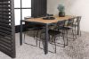 Imagine Setul de masa pentru exterior Break Diningtable Alumnium - Negru / Natural, dreptunghiular 90*200* +Scaun de dining Lina - Negru _6