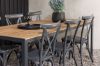 Imagine Masa de dining Break Aluminiu - Negru / Natural Rectangular 90*200* + Scaun de dining Tablas Aluminiu - Negru / 6