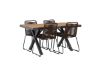 Imagine Masa de băut Garcia Diningtable Alumnium - Negru / Rectangular 90*150* + Scaun de masă Lindos Diningchair Aluminium - Negru / _4