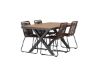 Imagine Masa de băut Garcia Diningtable Alumnium - Negru / Rectangular 90*150* + Scaun de masă Lindos Diningchair Aluminium - Negru / _4