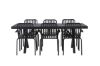 Imagine Garcia Diningtable Alumnium - Black / Rectangular 100*200* +Peking Diningchair Aluminium - Black / _6