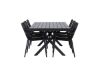 Imagine Garcia Diningtable Alumnium - Black / Rectangular 100*200* +Peking Diningchair Aluminium - Black / _6