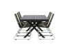 Imagine Garcia Diningtable Alumnium - Black / Rectangular 100*200* +Bois Diningchair Steel - Silver / Green Rope _6