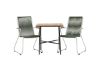 Imagine Holmbeck Cafetable Steel - Negru / Rectangular 55*70*74 + Scaun de dining din Otel - Argintiu / Sfoara Verde _2