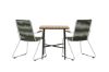 Imagine Holmbeck Cafetable Steel - Negru / Rectangular 55*70*74 + Scaun de dining din Otel - Argintiu / Sfoara Verde _2