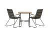 Imagine Holmbeck Cafetable Steel - Negru / Rectangular 55*70*74 + Scaun de Dining Bois Steel - Negru / Poliester Gri închis _2