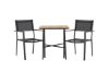 Imagine Holmbeck Cafetable Steel - Black / Rectangular 55*70*74 +Copacabana Stacking Chair - Black/Black - Ersätter 4131-408 _2