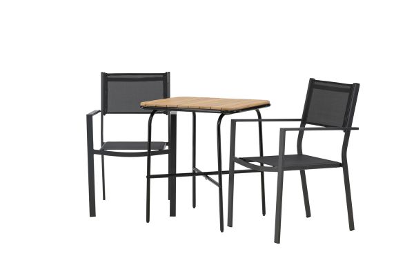 Imagine Holmbeck Cafetable Steel - Black / Rectangular 55*70*74 +Copacabana Stacking Chair - Black/Black - Ersätter 4131-408 _2